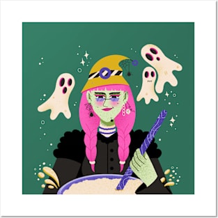 Halloween Witch Posters and Art